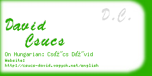 david csucs business card